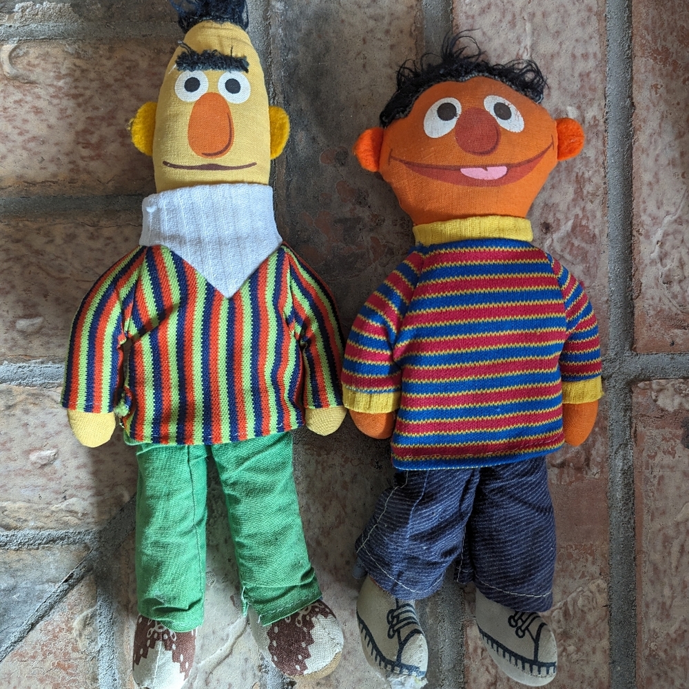 Sesame Street Knickerbocker - 1970's - Bert and Ernie - Vintage - Toys - Used - Picture 2 of 9